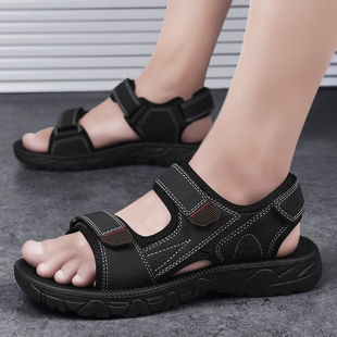 儿童凉鞋2024新款男童耐穿防滑耐磨青少年男款运动凉拖鞋玩水速干