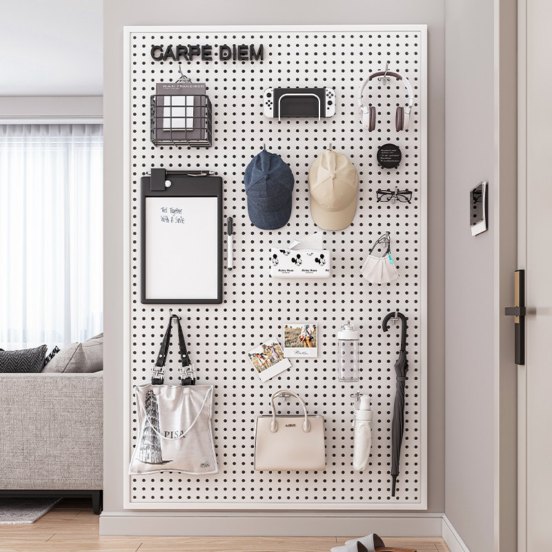 宁萱圆孔洞洞板墙上置物架货架不锈钢展示收纳五金工具万能挂板墙,收纳整理,整理架/置物架/收纳架,淘宝优惠券,粉丝福利购,淘宝优惠卷