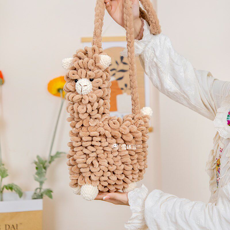 雪球diy手工编织手指圈圈线羊驼包包材料包毛线钩针玩偶斜跨礼物,服饰配件/皮带/帽子/围巾,DIY编织材料包,淘宝优惠券,粉丝福利购,淘宝优惠卷