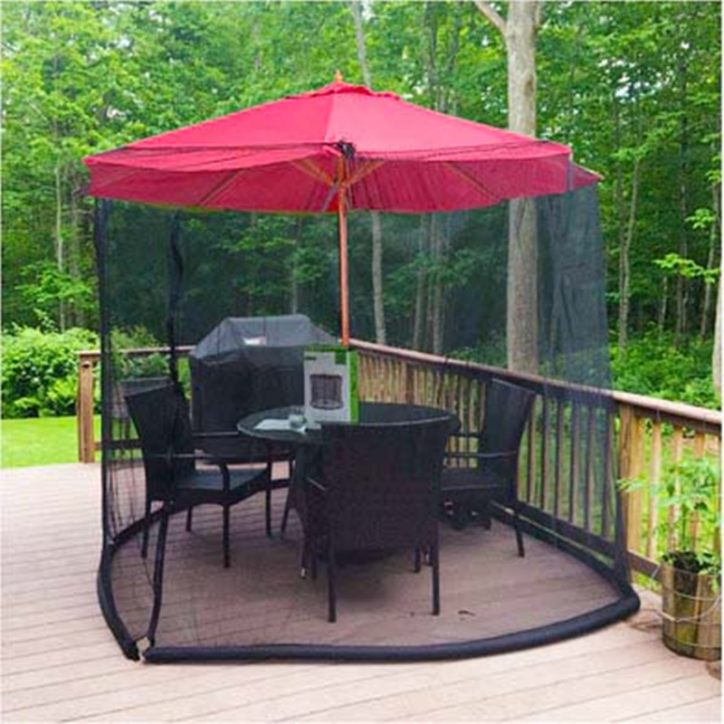 1vpr户外蚊帐网网纱罩室外庭院伞网罩打地铺防蚊便携罗马伞直杆伞