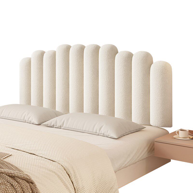 波浪钢琴键软包床头靠垫奶油风榻榻米靠枕床头护腰大靠背2024新款,居家布艺,床头靠垫,淘宝优惠券,粉丝福利购,淘宝优惠卷