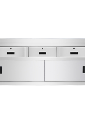 定做加厚不锈钢收银台抽屉柜带抽储物收纳工作台 30U4实验室操作