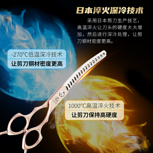 美容弯剪牙剪弯鱼骨剪泰迪修剪神器 宠物剪刀狗狗剪毛专用工具套装