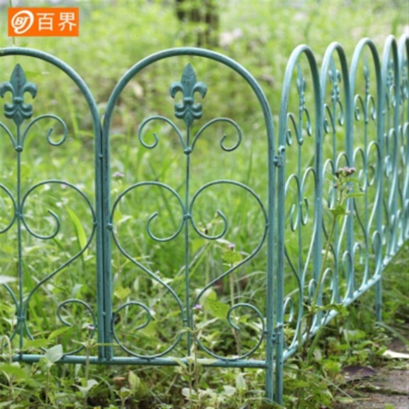 隔断花园护栏篱笆支架铁户外厂草坪庭院装饰复古花栅栏爬藤围栏小