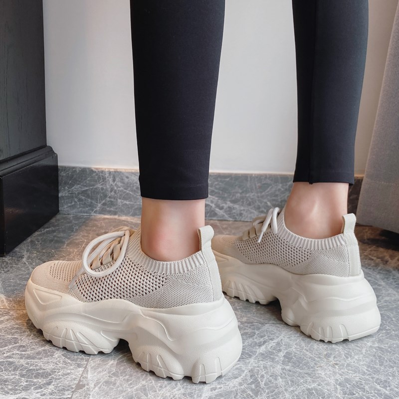 飞织老爹鞋小码女鞋313233休闲运动鞋轻便网面透气厚底松糕鞋春夏