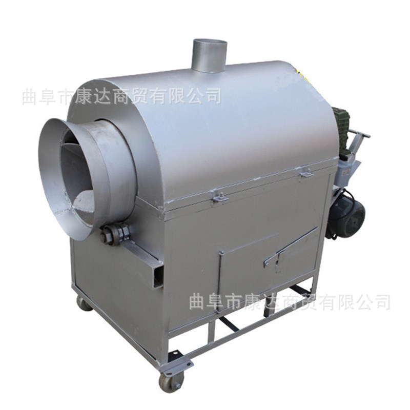 滚筒翻炒机图片各种粮食烘干机 电加热烘炒机 烧煤炭炒芝麻