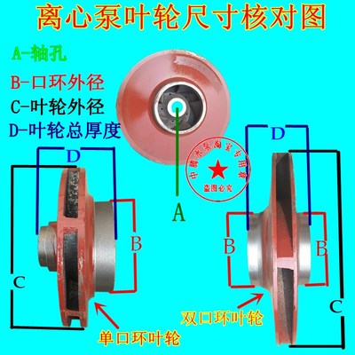 3KW 4KW 11KW 7.5KW 15KW 管道泵叶轮 清水离心泵叶片 增压泵水叶