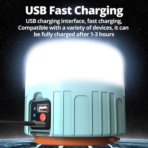 60/190/280W Camping Light Outdoor Solar LED Bulb Lights Batt