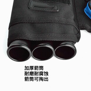 弓箭三管箭袋反曲弓复合弓大容量箭壶可腰跨传统箭囊射箭包弓箭袋