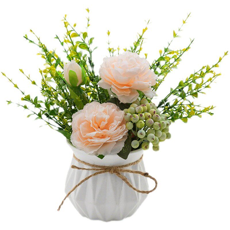 花瓶摆件客厅电视柜两边插花艺装饰品家居小假花卉北欧餐桌仿驰兆,家居饰品,花瓶,淘宝优惠券,粉丝福利购,淘宝优惠卷