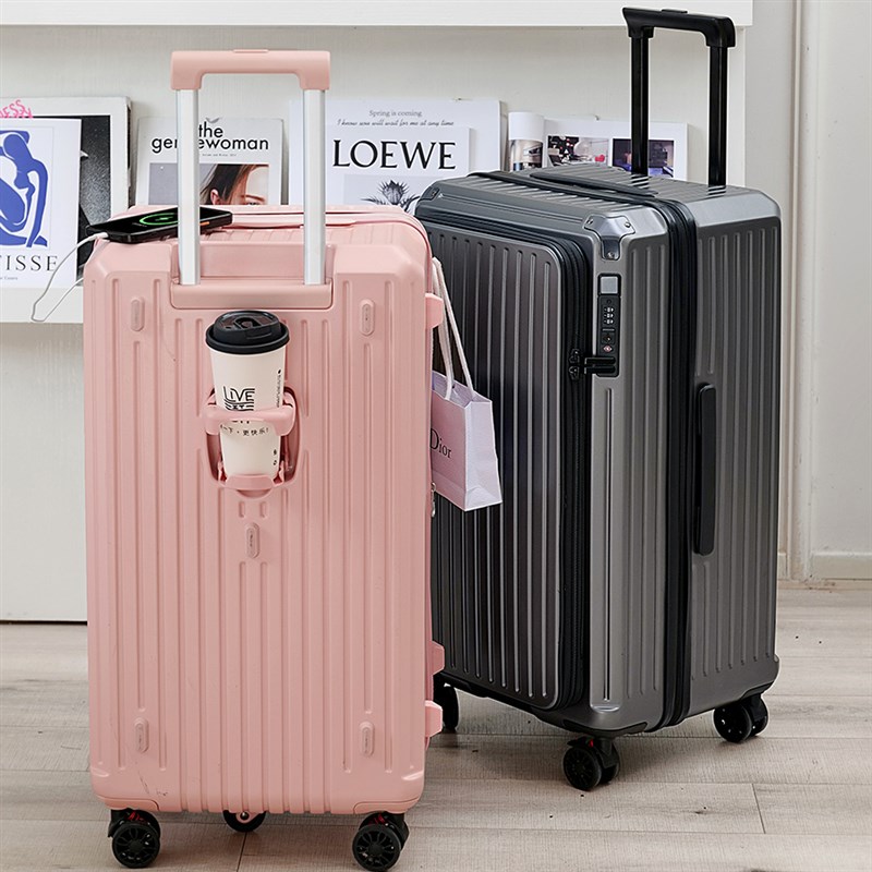 新款超大容量侧翻盖行李箱s男28寸可扩展深仓密码拉杆箱女旅行箱