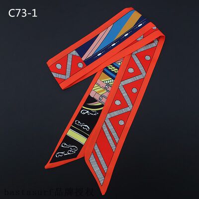 极速Korean New Silk Scarf geometric printing silk scarf wome