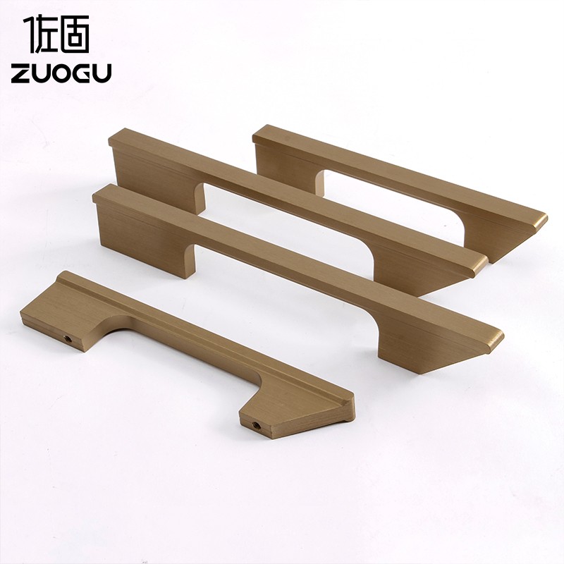 拉丝古铜金/vifa金衣柜长拉手橱柜梳妆台柜门推拉提手新中式外装