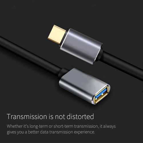 USB C OTG Data Cable Metal Type C Male to USB 3.0 Female Ex
