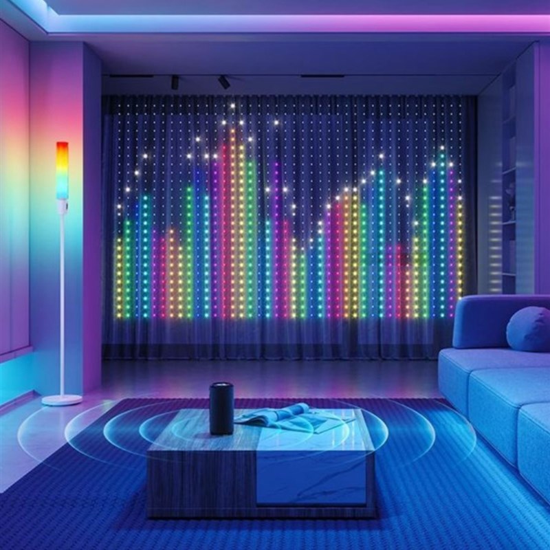 Govee LED 幻彩可变换图案发光帘子 瀑布动态灯光秀智能窗帘灯
