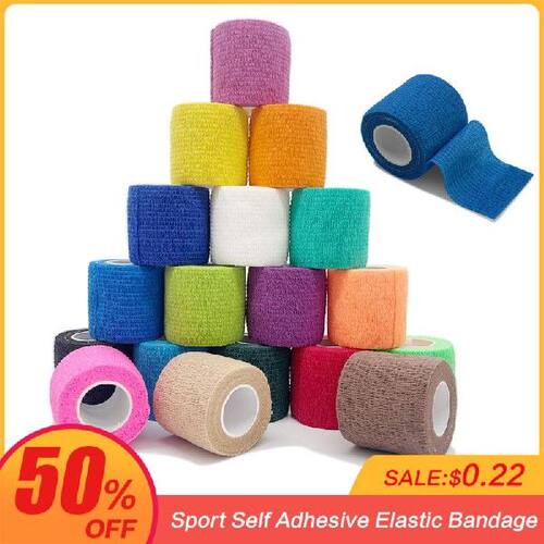 速发4.8m Colorful Sport Self Adhesive Elastic Bandage Wrap T