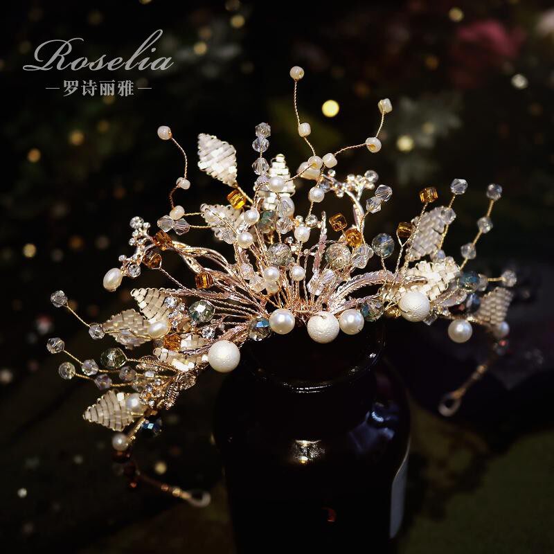 推荐高档大气儿童皇冠公主头饰女孩生日水晶王冠超仙发箍演出走秀