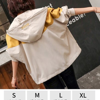 连帽外套女短款2021春秋宽松夹克休闲百搭学生小个子风衣加绒加厚