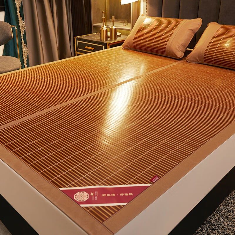 新款凉席竹席1.8米床双面席子夏季双人折叠式空调席裸睡(不含枕,床上用品,竹席,淘宝优惠券,粉丝福利购,淘宝优惠卷