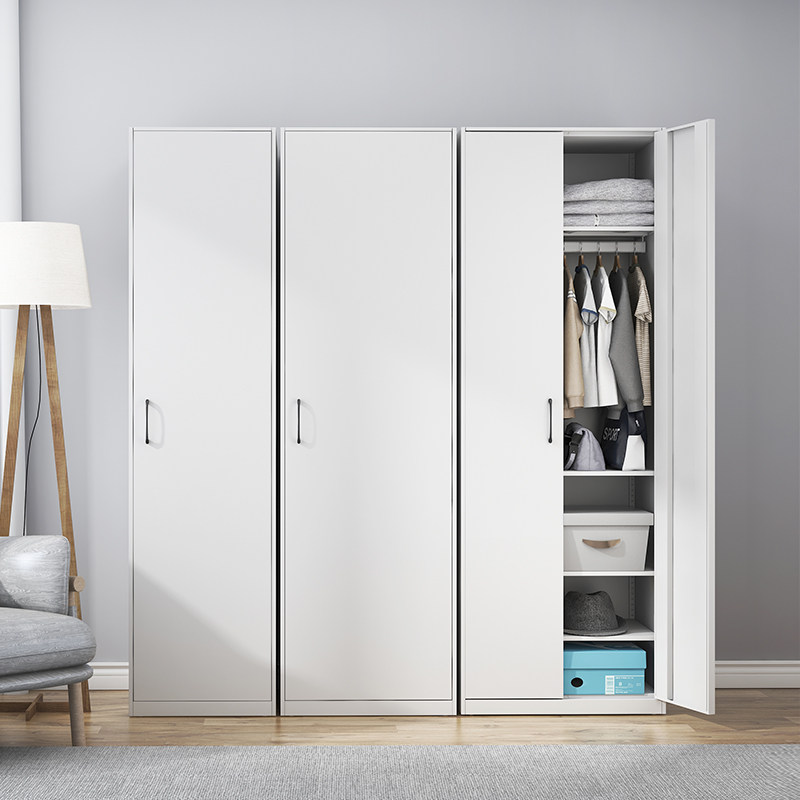 新款陌族铁艺衣柜现代简约小型家用卧室收纳钢制衣柜衣橱落地储物,住宅家具,自由组合衣柜,淘宝优惠券,粉丝福利购,淘宝优惠卷