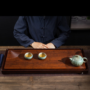 祥福重竹茶盘f排水茶桌托盘简约家用大小号茶台功夫茶具茶海茶台