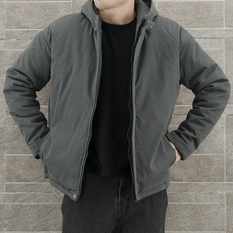 棉衣男潮2021冬季加绒加厚工装棉服连帽外套冬装韩版潮流帅气日系