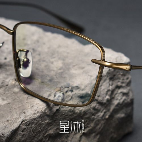 超轻复古方形眼镜框男款纯钛近视大脸商务文艺镜架女生可配防蓝光