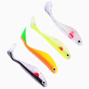 4PCS Carp lot Lure Fishing 4.5g Soft silicone Fish bait 88mm