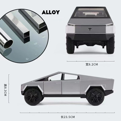 推荐1:24 Tesla Cybertruck Truck Alloy Car Model Diecasts & T