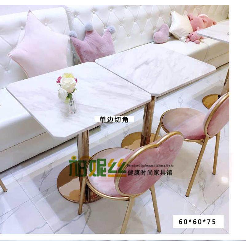 甜品店桌切角小圆定做西餐桌椅桌造型奶茶大理石洽谈方桌咖啡厅桌,住宅家具,岩板餐桌,淘宝优惠券,粉丝福利购,淘宝优惠卷