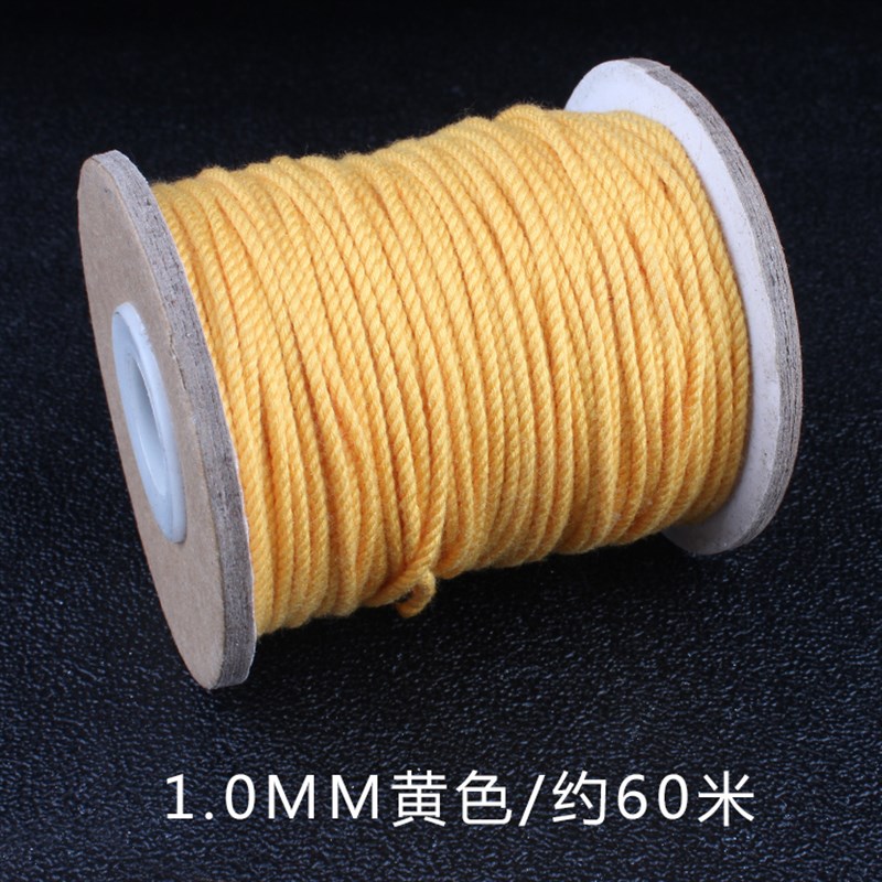 Ww文玩c手搓棉线彩色棉绳金刚菩提佛珠穿线绳子工具diy花色流