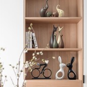 小摆件创意家居客厅电视酒v柜玄关轻奢现代办公室北欧鹿工艺装 饰