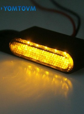 2Pcs Motorcycle Mini LED Turn Signal Running Lights Handleba