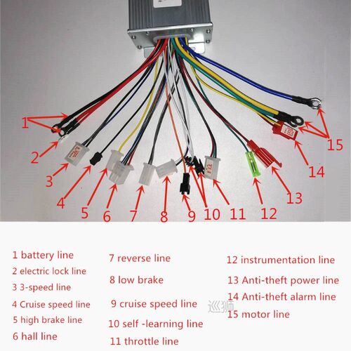 36V/48V 60V 500W ebike controller electric bicycle controlle