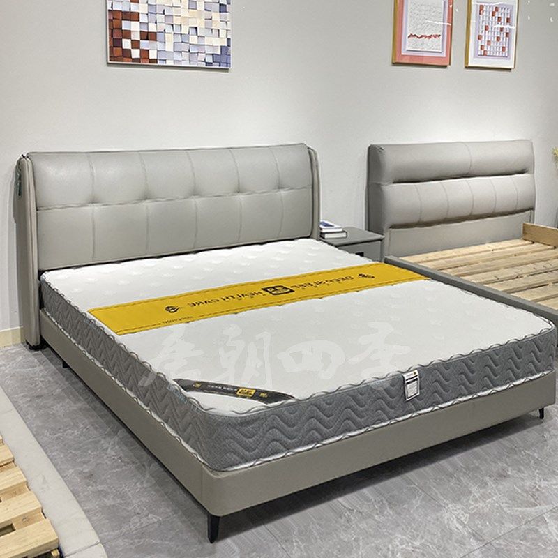 808现代简约皮艺床1.8皮床大小户型主卧大床双人床婚床网红床,住宅家具,皮艺床,淘宝优惠券,粉丝福利购,淘宝优惠卷