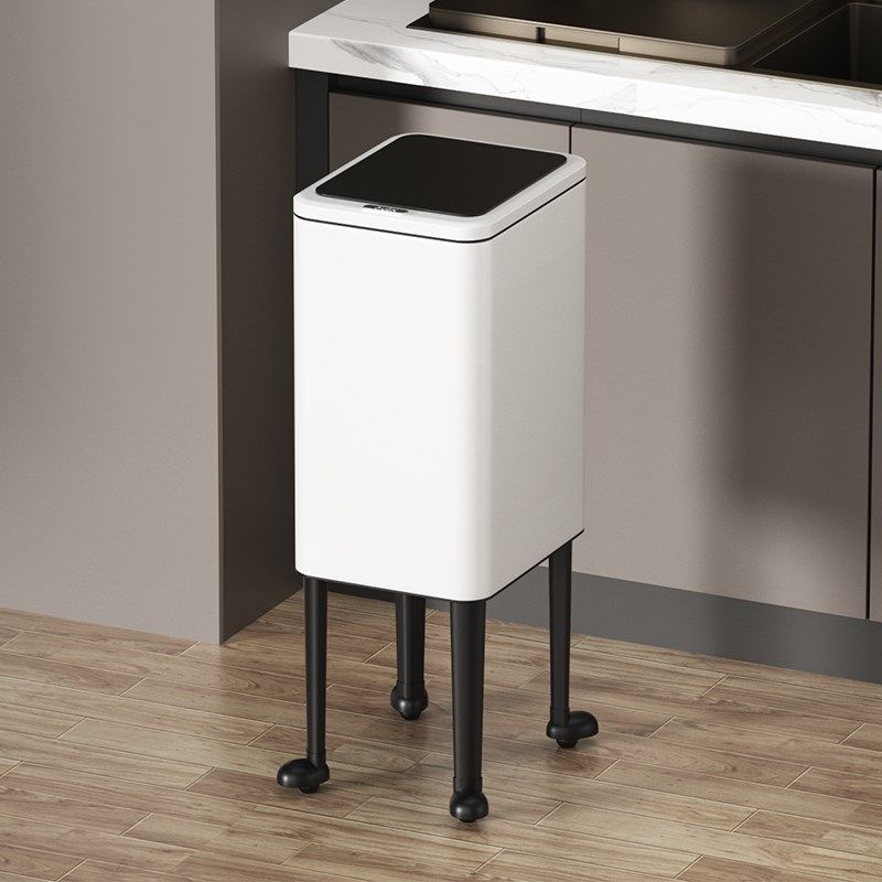 2024新款高脚带轮子家用垃圾桶厨房加高可移动高款客厅大容量带盖