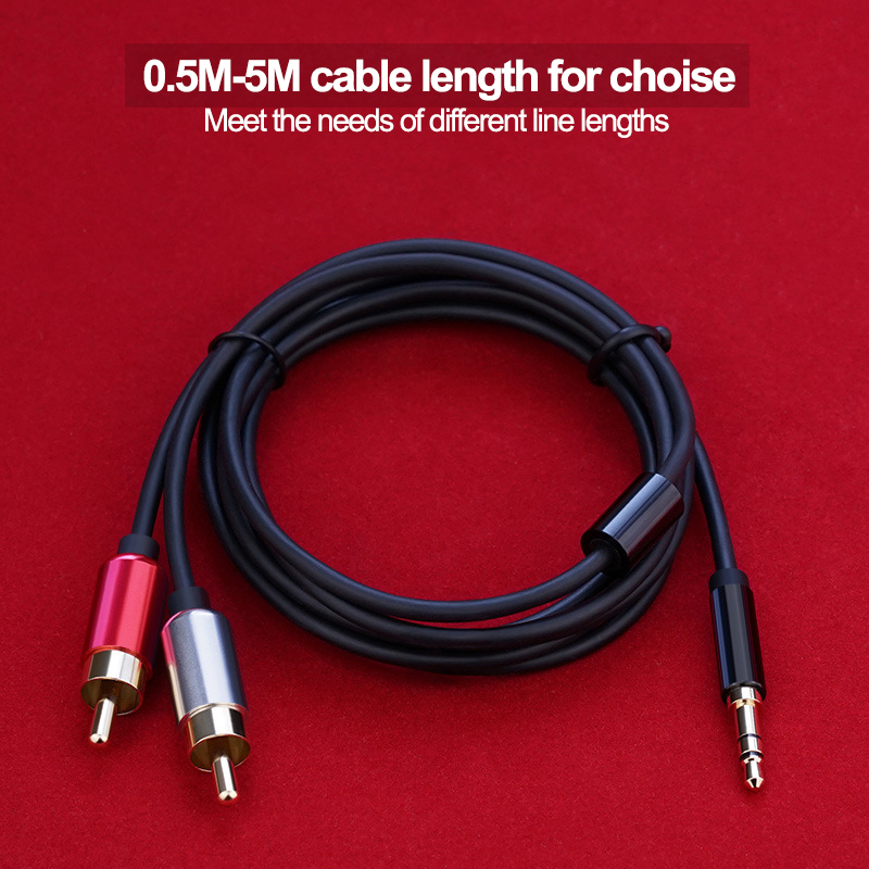 速发2RCA to 3.5mm jack Audio Aux Cable 3.5mm jack to 2RCA Ma 3C数码配件 数据线 原图主图