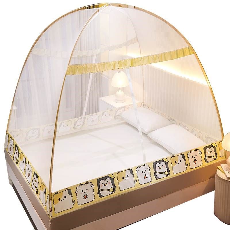 新款防摔蚊帐婴儿防止掉床家用蒙古包免安装新型无需支架防尘顶布,床上用品,蚊帐,淘宝优惠券,粉丝福利购,淘宝优惠卷