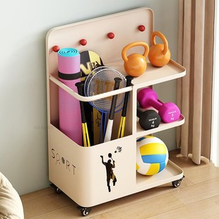 健身器材收纳架家用瑜伽哑铃器械瑜伽垫泡沫轴筐子运动用品置物架