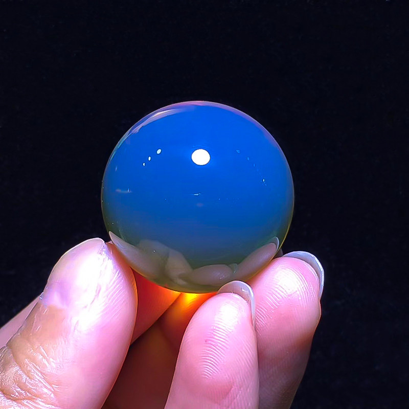 热销7a天然净水墨西哥蓝珀圆珠多米尼加蓝珀单珠散珠原矿多宝手链