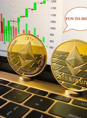 Gold Silver Plated Ethereum Coin Replica Art Collection Gift