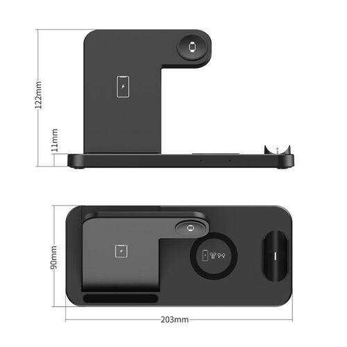 15W Wireless Charger 4 in 1 Qi  Charging Dock Station fo