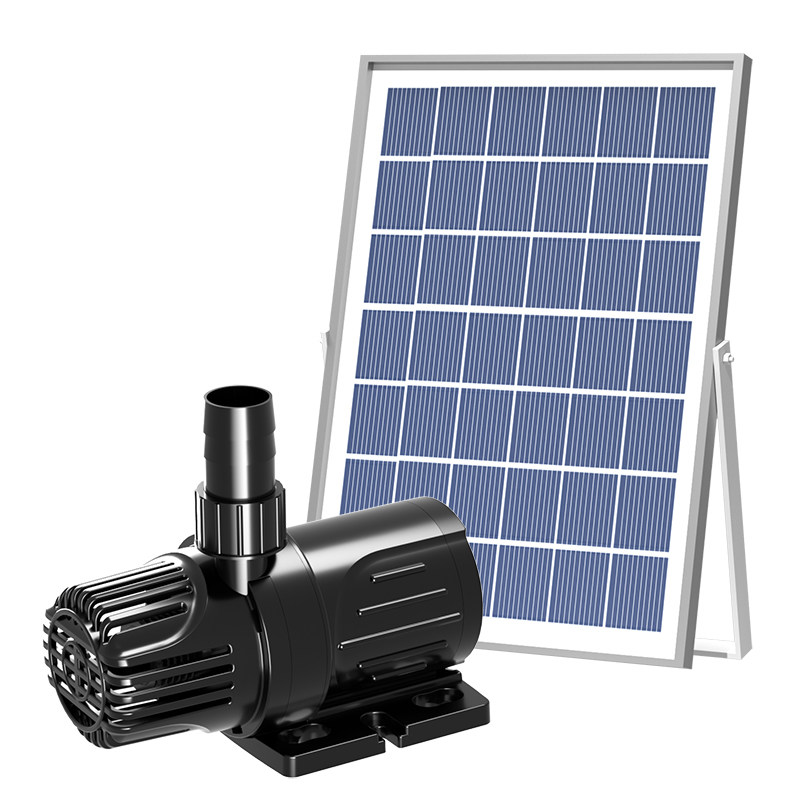 速发太阳能鱼池水泵循环抽水泵鱼b缸户外假山流水喷泉12v低压光伏