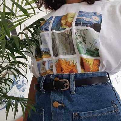 akuayu HJN ean Gogh Painting Vintage Fashion AUesthVtic W