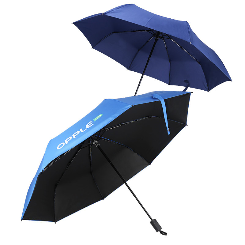 广告雨伞定制印logo广告伞折B叠商务长柄黑胶礼品伞定做订制印字