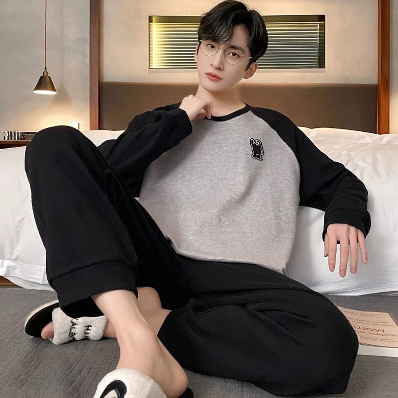 新款男士睡衣春秋季长袖韩版运动可外穿全棉加大码家居服套装,女士内衣/男士内衣/家居服,睡衣/家居服套装,淘宝优惠券,粉丝福利购,淘宝优惠卷