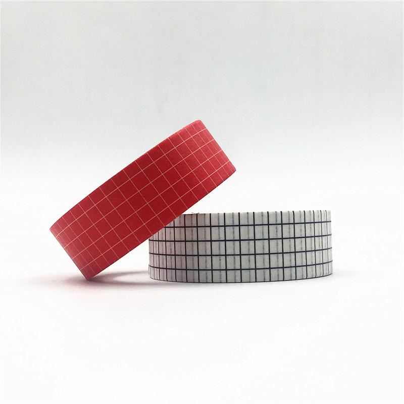 速发New 10M Black and White Grid Washi Tape Japanese Paper D