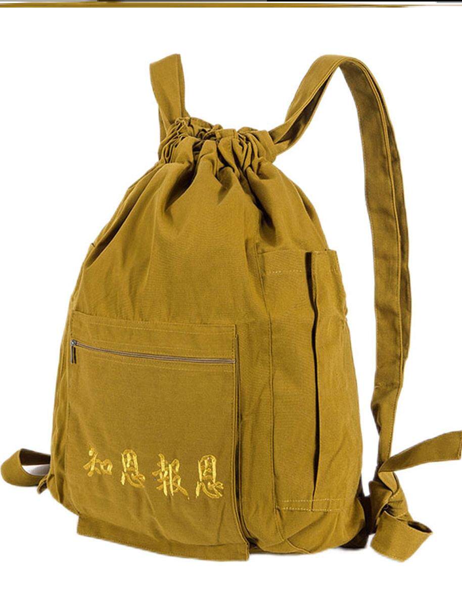 普陀山布袋礼佛包帆佛罗汉袋月牙居士双肩背出家人僧包海青三衣袋