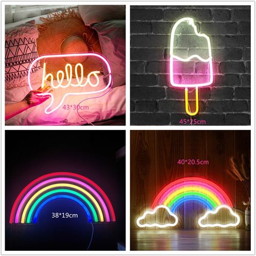 Wall Hanging LED Neon Light Sign Cool Lights Art Wall Bar Ho