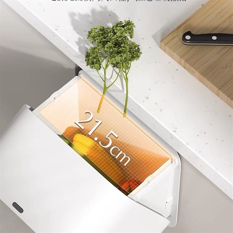 厨房感应式垃圾桶壁挂家用带盖厕所卫生间纸篓智能厨余挂式收纳桶